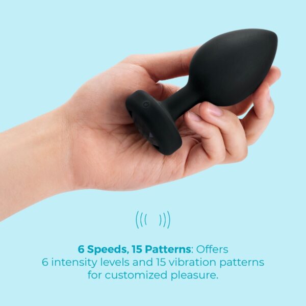 b-vibe vibrating jewel advanced plug - Black