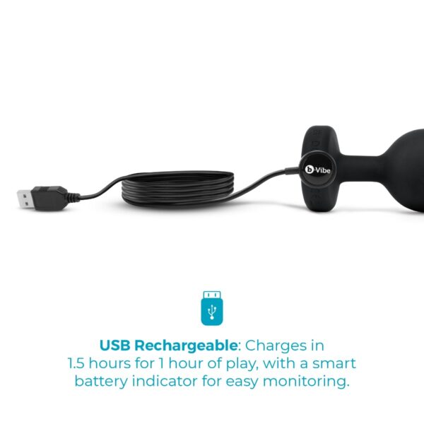 b-vibe vibrating jewel advanced plug - Black