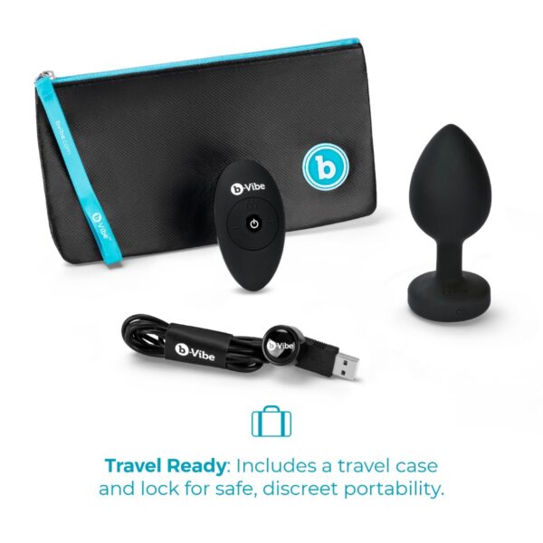 b-vibe vibrating jewel advanced plug - Black