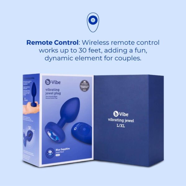 b-vibe vibrating jewel experienced plug - Navy