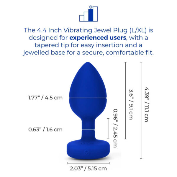 b-vibe vibrating jewel experienced plug - Navy
