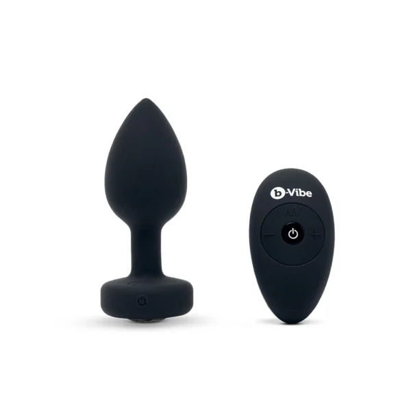 b-vibe vibrating jewel intermediate plug - Black