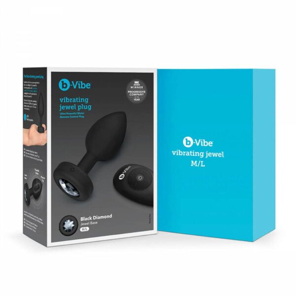 b-vibe vibrating jewel intermediate plug - Black