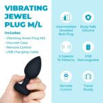 b-vibe vibrating jewel intermediate plug - Black