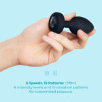 b-vibe vibrating jewel intermediate plug - Black