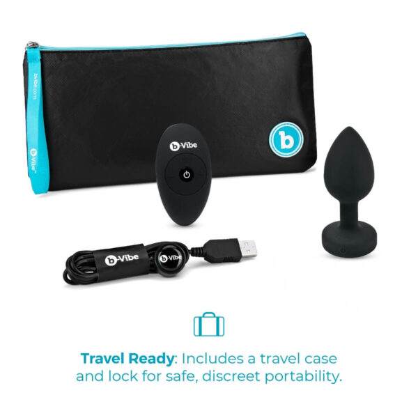b-vibe vibrating jewel intermediate plug - Black