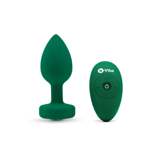 b-vibe vibrating jewel intermediate plug - Emerald