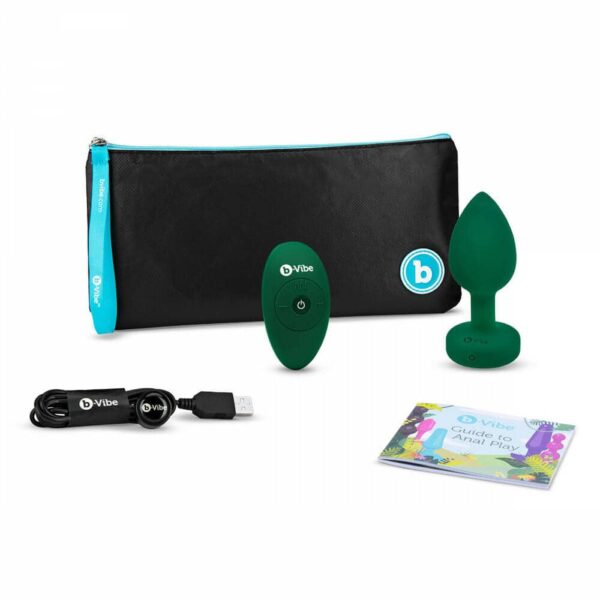 b-vibe vibrating jewel intermediate plug - Emerald