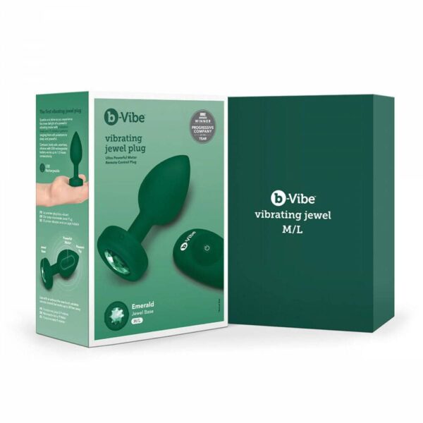 b-vibe vibrating jewel intermediate plug - Emerald