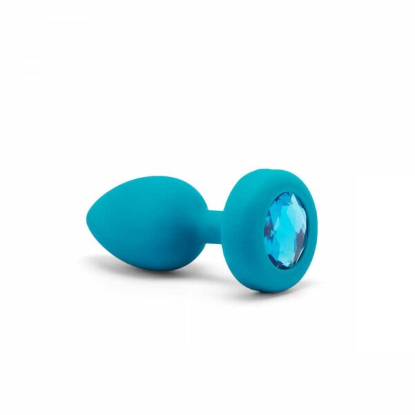 b-vibe vibrating jewel butt plug for beginners - Teal