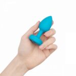 b-vibe vibrating jewel butt plug for beginners - Teal