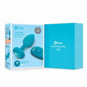 b-vibe vibrating jewel butt plug for beginners - Teal