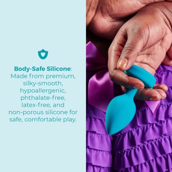 b-vibe vibrating jewel butt plug for beginners - Teal