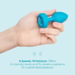 b-vibe vibrating jewel butt plug for beginners - Teal
