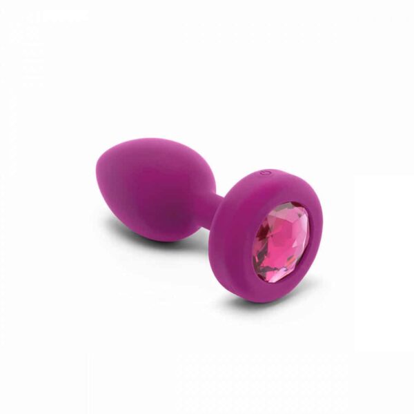 b-vibe vibrating jewel butt plug for beginners - Fuchsia