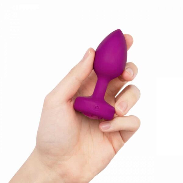 b-vibe vibrating jewel butt plug for beginners - Fuchsia