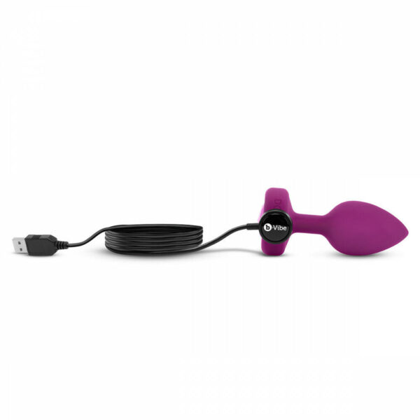 b-vibe vibrating jewel butt plug for beginners - Fuchsia