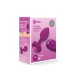 b-vibe vibrating jewel butt plug for beginners - Fuchsia