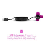 b-vibe vibrating jewel butt plug for beginners - Fuchsia
