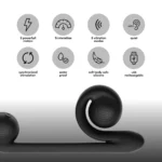 Features of the Snail Vibe Original Dual Stimulation Vibrator - Black