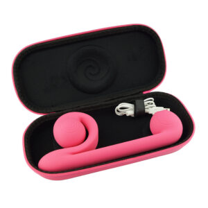 Snail Vibe Original Dual Stimulation Vibrator - Pink case with vibrator inside