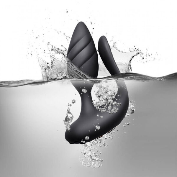 Rocks Off Cocktail Double Stimulation Butt Plug - Black