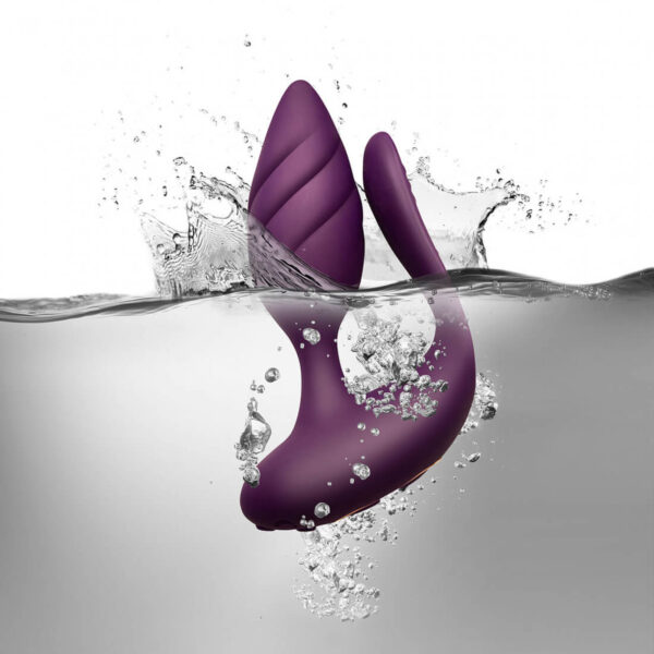 Rocks Off Cocktail Double Stimulation Butt Plug - Purple