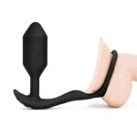 b-vibe vibrating snug & tug | Cock ring and weighted butt plug | medium