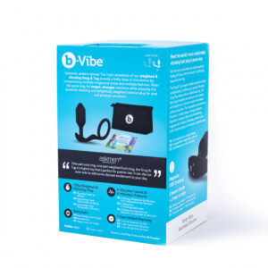 b-vibe vibrating snug & tug | Cock ring and weighted butt plug | medium