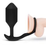 b-vibe vibrating snug & tug | Cock ring and weighted butt plug | XL