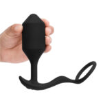 b-vibe vibrating snug & tug | Cock ring and weighted butt plug | XL