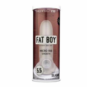 Perfect Fit Fat Boy Micro Rib Penis Extender Sheath 5.5 inches