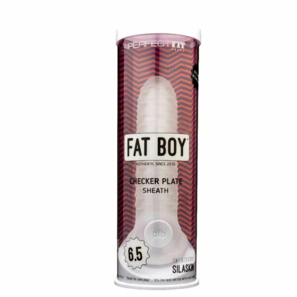 Perfect Fit Fat Boy Checker Plate Penis Extender Sheath - 6.5 inches