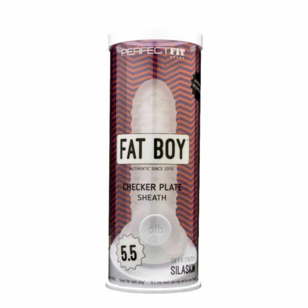 Perfect Fit Fat Boy Checker Plate Penis Extender Sheath - 5.5 inches