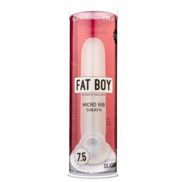 Perfect Fit Fat Boy Micro Rib Penis Extender Sheath 7.5 inches