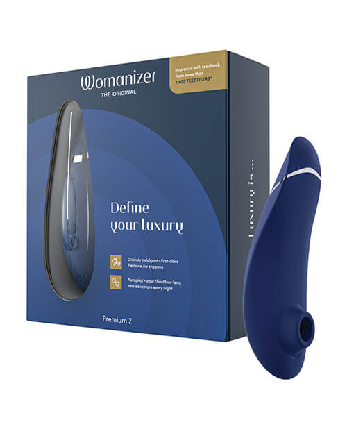 Womanizer Premium 2 Clitoral Vibrator - Blueberry