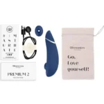 Womanizer Premium 2 Clitoral Vibrator - Blueberry