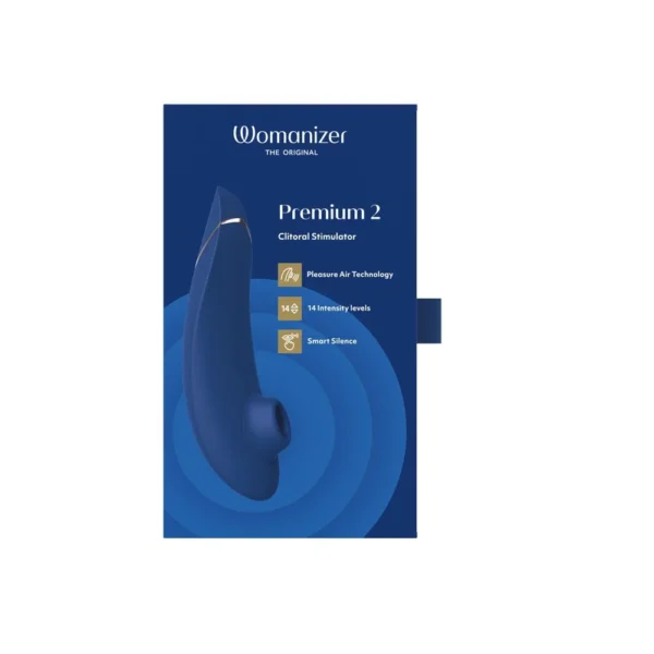 Womanizer Premium 2 Clitoral Vibrator - Blueberry