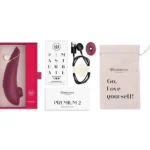 Womanizer Premium 2 Clitoral Vibrator - Bordeaux