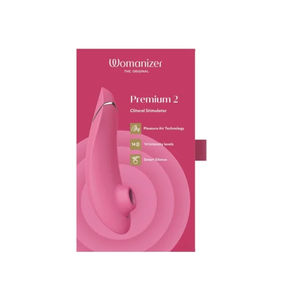 Womanizer Premium 2 Clitoral Vibrator - Raspberry