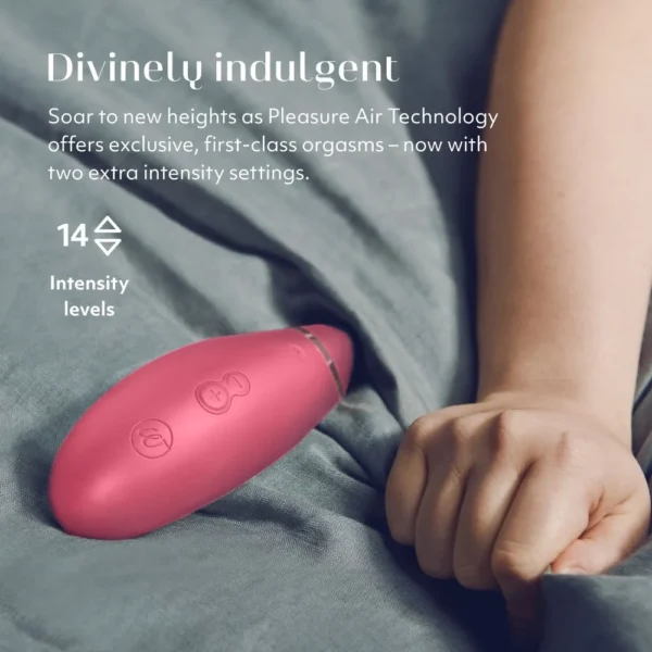 Womanizer Premium 2 Clitoral Vibrator - Raspberry