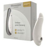 Womanizer Premium 2 Clitoral Vibrator - Warm Gray