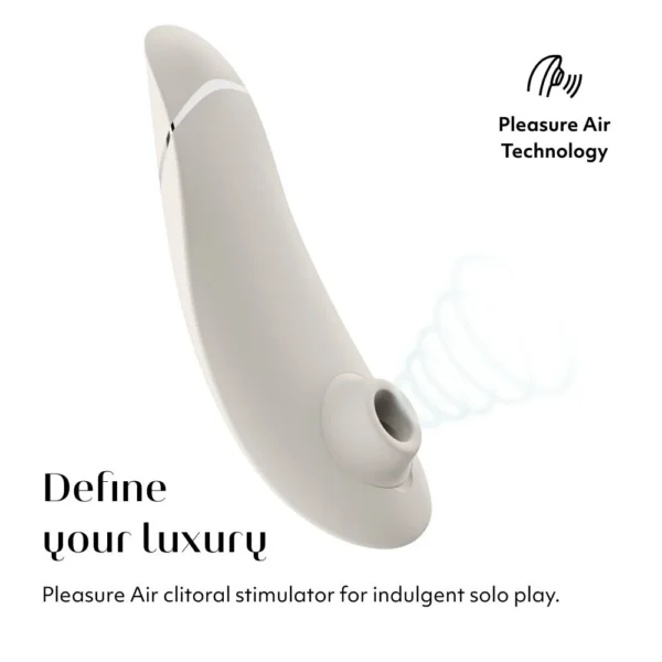Womanizer Premium 2 Clitoral Vibrator - Warm Gray