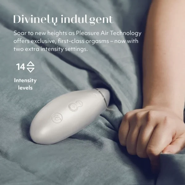 Womanizer Premium 2 Clitoral Vibrator - Warm Gray