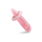 Le Wand Crystal Wand | Rose Quartz | Regular with the included textured silicone ring