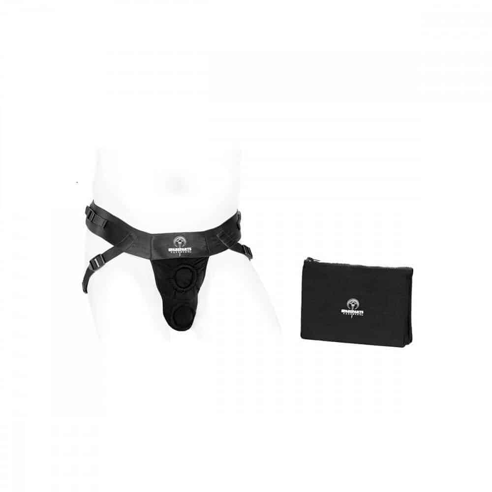 Double Penetration Harness Strap on Set Vibrating – Playthings