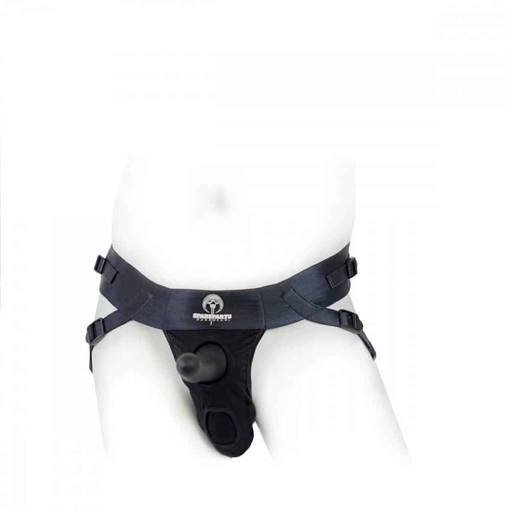 Double Penetration Harness Strap on Set Vibrating – Playthings