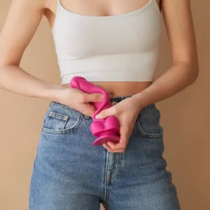 Fuchsia Strap-on-Me Sliding Skin Realistic Dildo