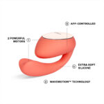 LELO IDA Wave Dual Stimulation Clitoral & G-spot Vibrator - Coral Red