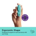 We-Vibe Moxie+ Remote Controlled Panty Vibrator - Aqua | Ergonomic Shape